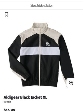 Aldigear Men's Black & Cream Lightweight Track Jacket